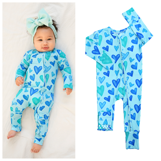 Cruz One Piece Valentines Day Bamboo Convertible Lounge Set with 2 Way Zipper