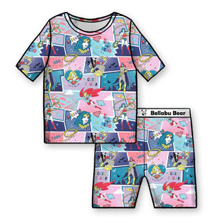 Justice League Heroines Kids Bamboo Short Set