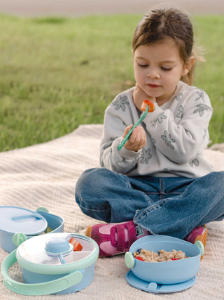 GoBe Lunchstack with Snack Spinner – Stackable Kids Lunch Box for Kids On-The-Go
