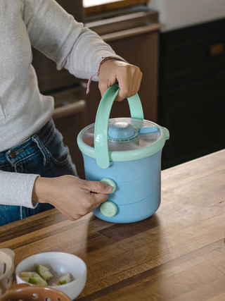 GoBe Lunchstack with Snack Spinner – Stackable Kids Lunch Box for Kids On-The-Go