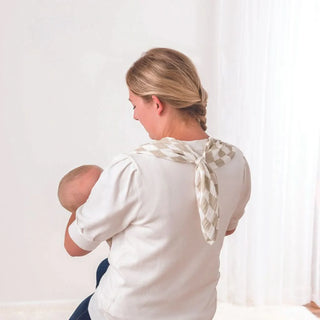 Breastfeeding Boss™ A Multitasking Must-Have for Nursing, Swaddling & More in Taupe Checkerboard