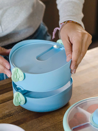 GoBe Lunchstack with Snack Spinner – Stackable Kids Lunch Box for Kids On-The-Go