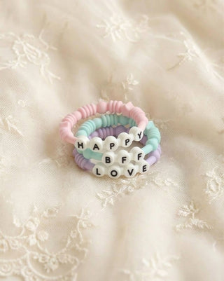 Bitzy Bands Silicone Teething Rings – Friendship Bracelet Inspired Baby Teethers (Set of 3)