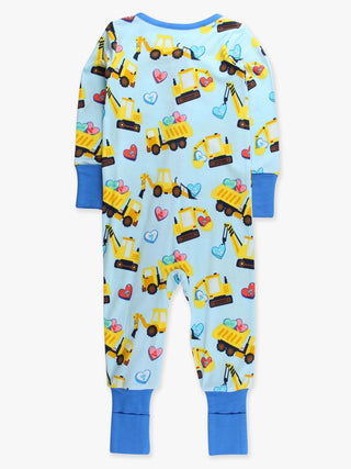 Convertible One Piece Footie SoftSnooze™ Baby Bamboo Viscose Pajama in Loads of Love