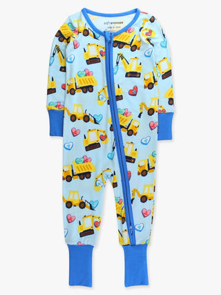 Convertible One Piece Footie SoftSnooze™ Baby Bamboo Viscose Pajama in Loads of Love