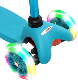 Mega Glidekick Scooter with LED Lights: Aqua