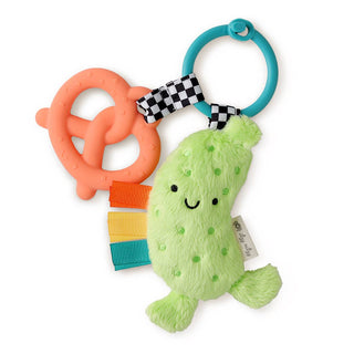 Itzy Pal™ Parker the Pickle Teether Toy – Plush Sensory Baby Toy with Silicone Teether, Crinkle Sounds &amp; Textured Ribbons