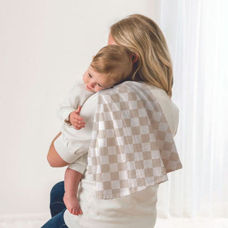 Breastfeeding Boss™ A Multitasking Must-Have for Nursing, Swaddling & More in Taupe Checkerboard