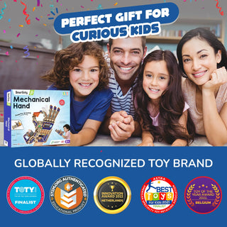 Robotic Mechanical Hand | Build-It-Yourself STEAM Toy | FREE Custom Stickers | 8 + Years