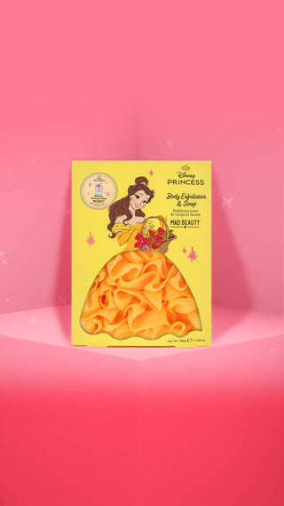 Disney Princess Belle Body Exfoliator & Soap Set – Beauty and the Beast Bath Gift Set