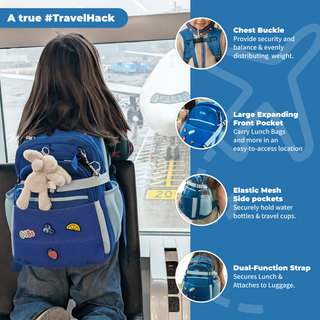 GoBe Customizable Kids Backpack & Lunchbox – Washable Preschool & Toddler Backpack with Lunchbox