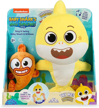 Baby Shark's Big Show! Sing & Swing Baby Shark & William, Plush 2-Pack