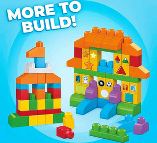 MEGA BLOKS 150 Toddlers Blocks Learning Toy Building Set, Let's Get Learning!