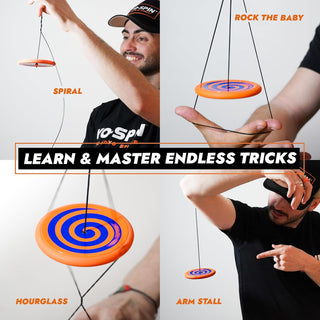 Blue Orange YO-SPIN Glow-in-the-Dark – Gyroscopic Flying Disc, Yo-Yo & Sensory Fidget Skill Toy