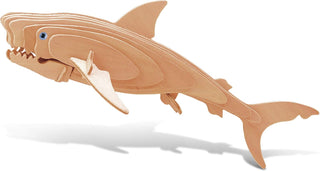 Great White Shark Wood Craft Construction Model Kit - 23 Pieces