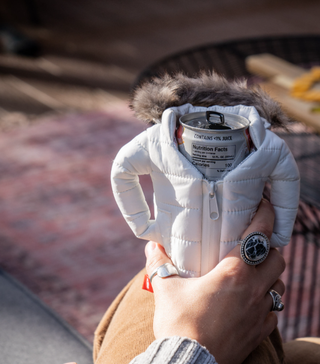 Insulated 12 oz / 16 oz Can Cooler - The Pahka - Sandy White