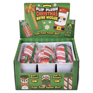 Holiday Flip Plush Water Wiggler – 5.5" Holiday Sensory Fidget Toy
