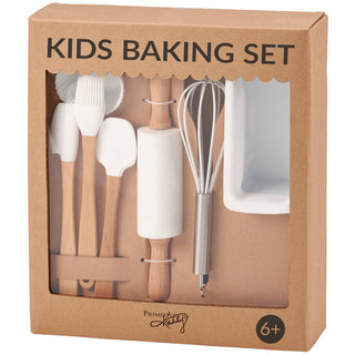 My First Baking Set for Kids – 12-Piece Beginner Baking Kit with Rolling Pin, Whisk, Silicone Bakeware & Utensils
