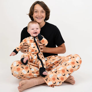 Boo-Tastic Glow-in-the-Dark Halloween Bamboo Relaxed Lounge Pajama Pants
