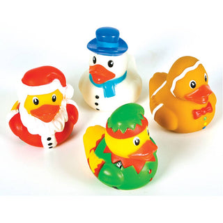 Merry Mini Cruisin’ Ducks – 2" Christmas Holiday Rubber Duckies