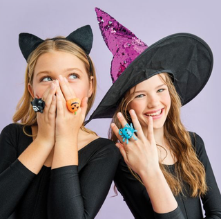 Boo-Jee Light-Up Halloween Rings – Glowing Skull, Ghost &amp; Pumpkin Rings by Iscream