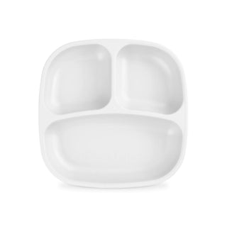 7" Divided Plate White