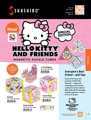 Shashibo® Hello Kitty Magnetic Puzzle Cube – Shape-Shifting STEAM & STEM Sensory Fidget Toy