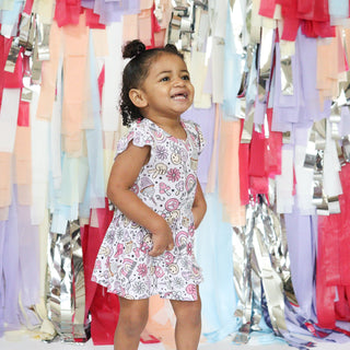 Groovy Birthday Bodysuit Twirl Dress