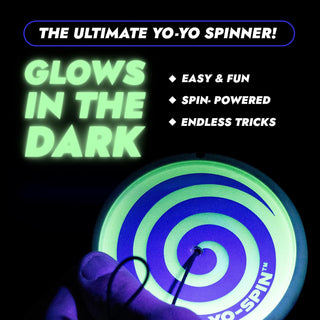 Blue Orange YO-SPIN Glow-in-the-Dark – Gyroscopic Flying Disc, Yo-Yo & Sensory Fidget Skill Toy