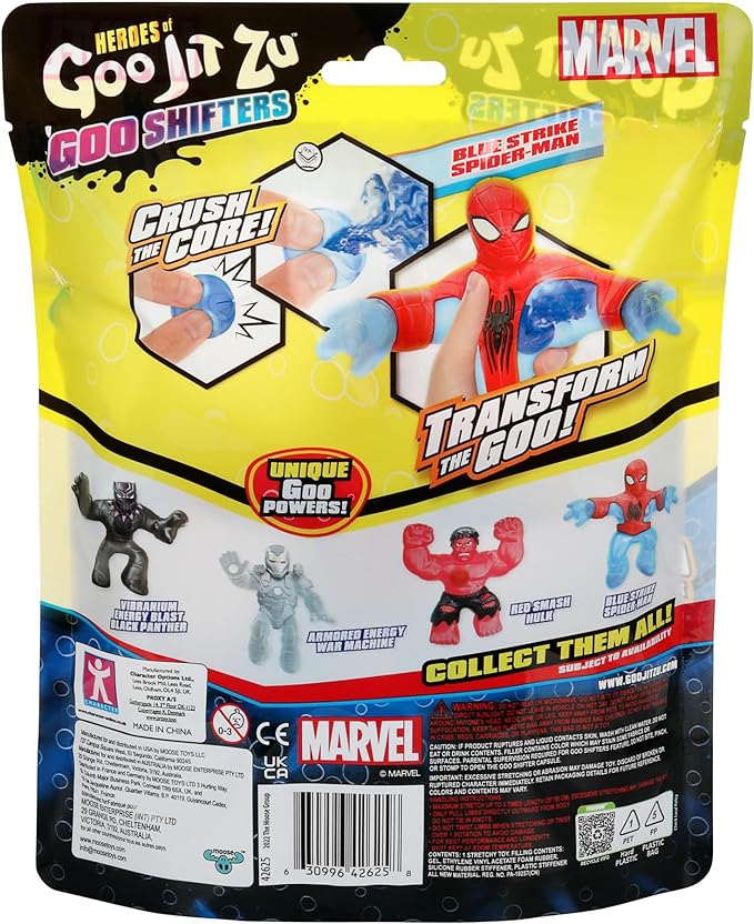 Heroes of Goo Jit Zu Goo Shifters Marvel Stretchy Hero: Blue Strike Spider-Man