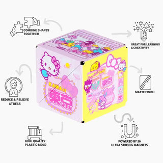Shashibo® Hello Kitty Magnetic Puzzle Cube – Shape-Shifting STEAM & STEM Sensory Fidget Toy
