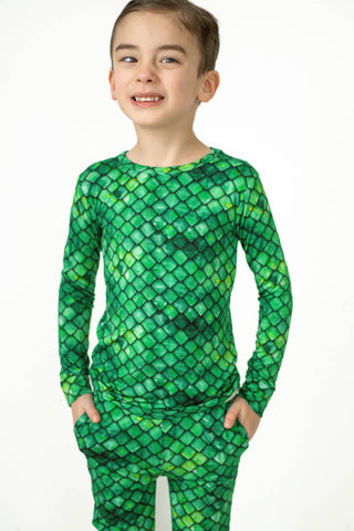 Dragon Scales Bamboo Long Sleeve PJ Set