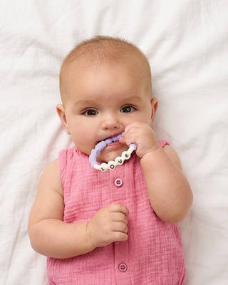 Bitzy Bands Silicone Teething Rings – Friendship Bracelet Inspired Baby Teethers (Set of 3)