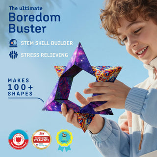 Shashibo® Tie Dye Twist Magnetic Puzzle Cube – NEW Shape-Shifting STEM & STEAM Sensory Fidget Toy