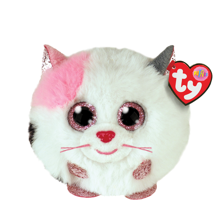 Muffin - Pink & White Cat Beanie Ball