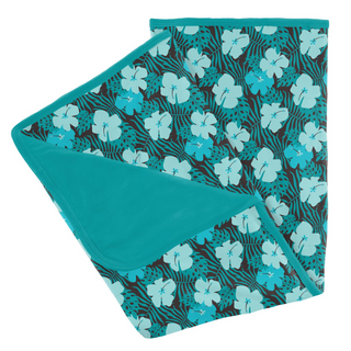 Bamboo Print Stroller Blanket: Midnight Hawaiian Print