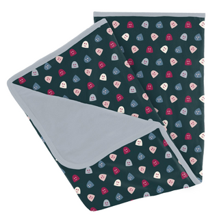 Bamboo Print Stroller Blanket: Pine Happy Gumdrops