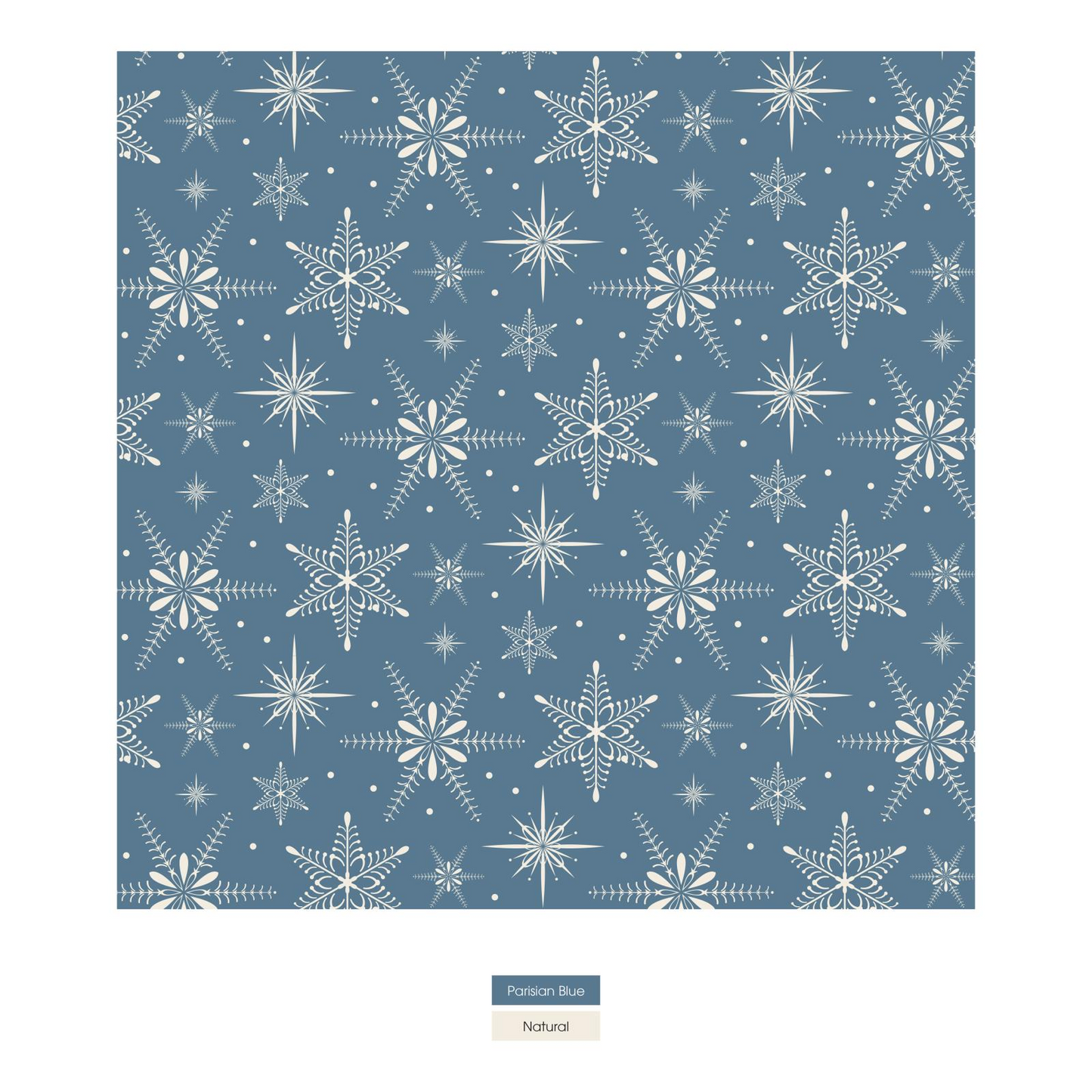 Kickee Pants Print Stroller Blanket: Parisian Blue Snowflakes