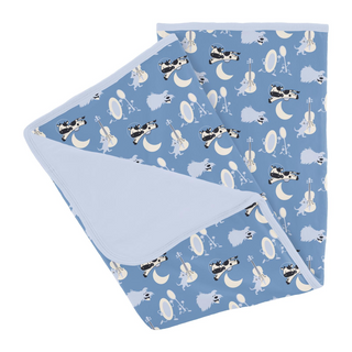 Bamboo Print Stroller Blanket: Dream Blue Hey Diddle Diddle