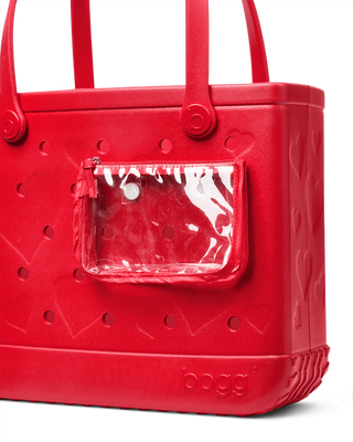 Baby Bag - Conversation Hearts BRIGHT RED