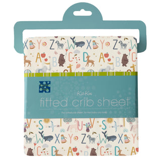 Grow with Me Crib to Twin Fitted Sheet in Animal Alphabet