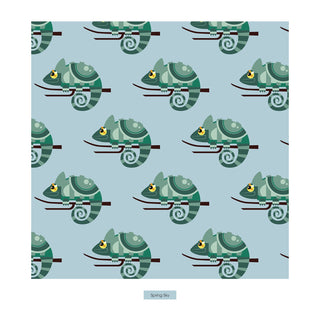 Fluffle Throw Blanket with Spring Sky Chameleon