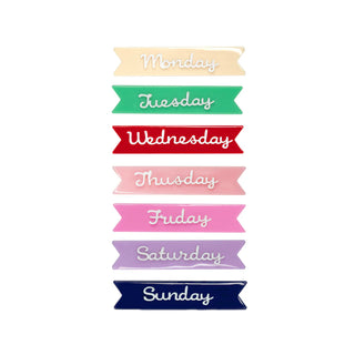 Days of the Week Hair Clips Set