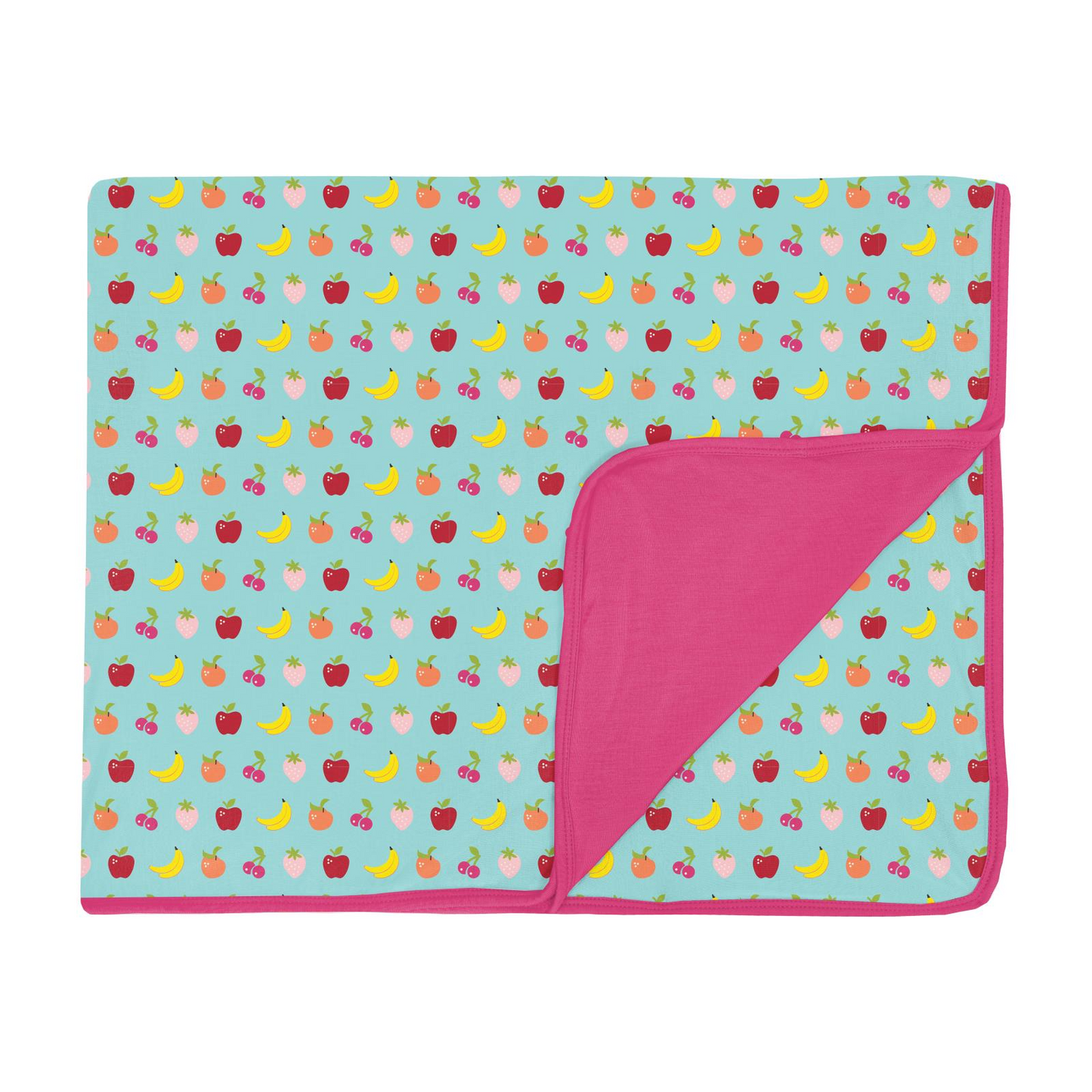 Kickee Pants Print Toddler Blanket: Summer Sky Mini Fruit