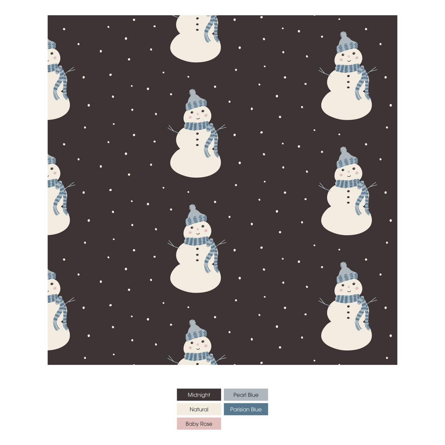 Kickee Pants Print Toddler Blanket: Midnight Snowman