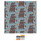 Kickee Pants Print Toddler Blanket: Stormy Sea Three Naughty Bears