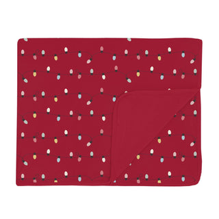 Toddler Blanket in Crimson Holiday Lights