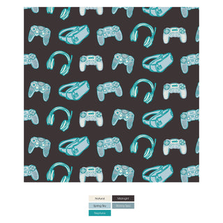 Long Sleeve Pajama Set in Midnight Gamer