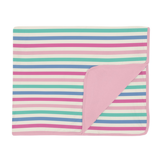 Bamboo Print Toddler Blanket: Skip to My Lou Stripe