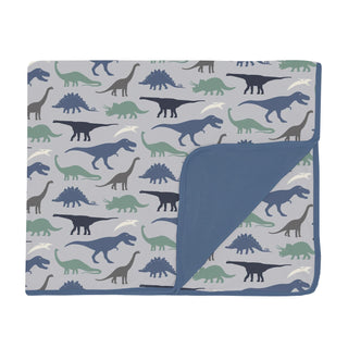 Toddler Blanket in Dove Dino Museum